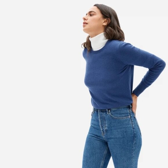 Everlane The Cashmere Crew Atlantic Blue Small - Picture 5 of 6